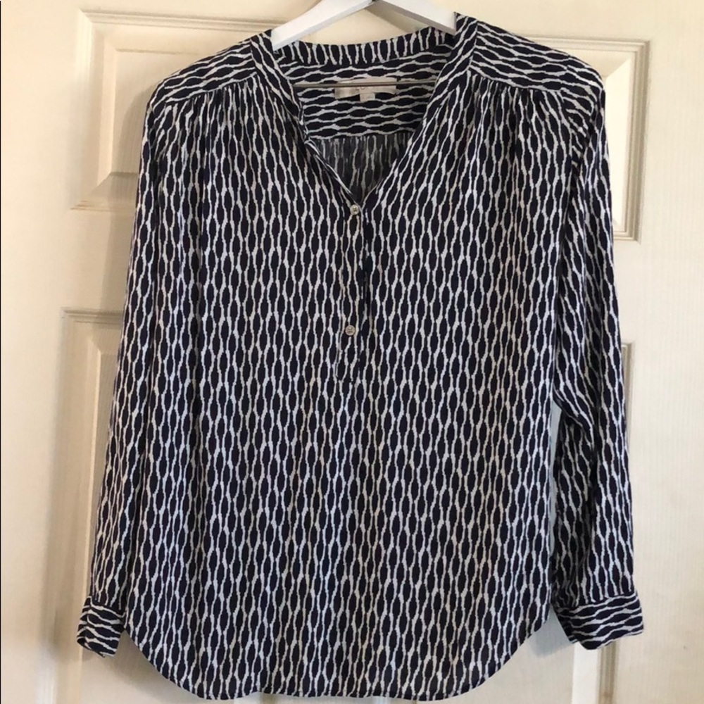 Loft 4 button front long sleeve.